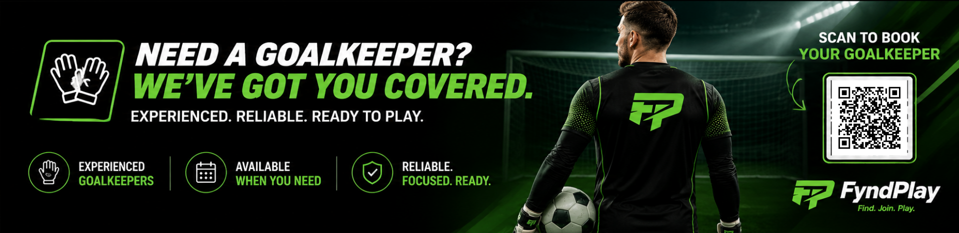 Book an experienced goalkeeper with FyndPlay